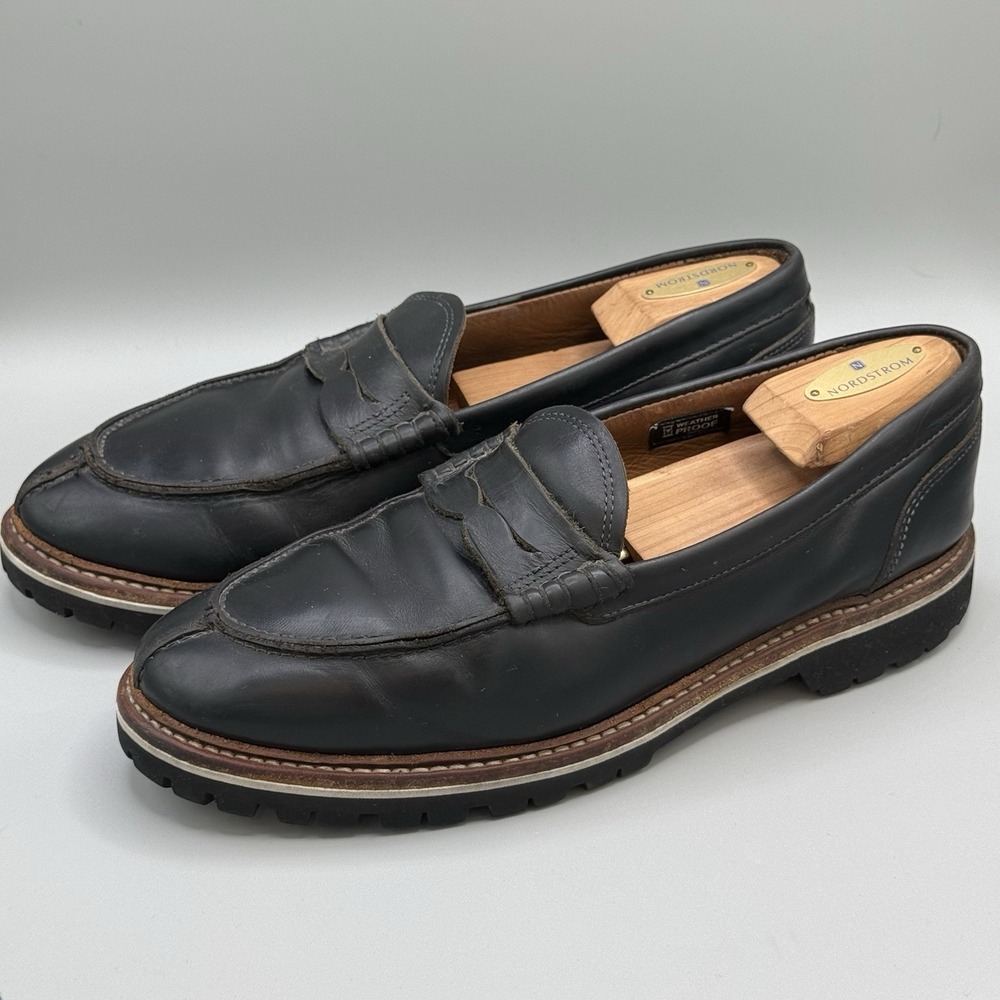 Allen Edmonds‎ Freeport Men's Weatherproof Lug Penny Loafers 9 E Black